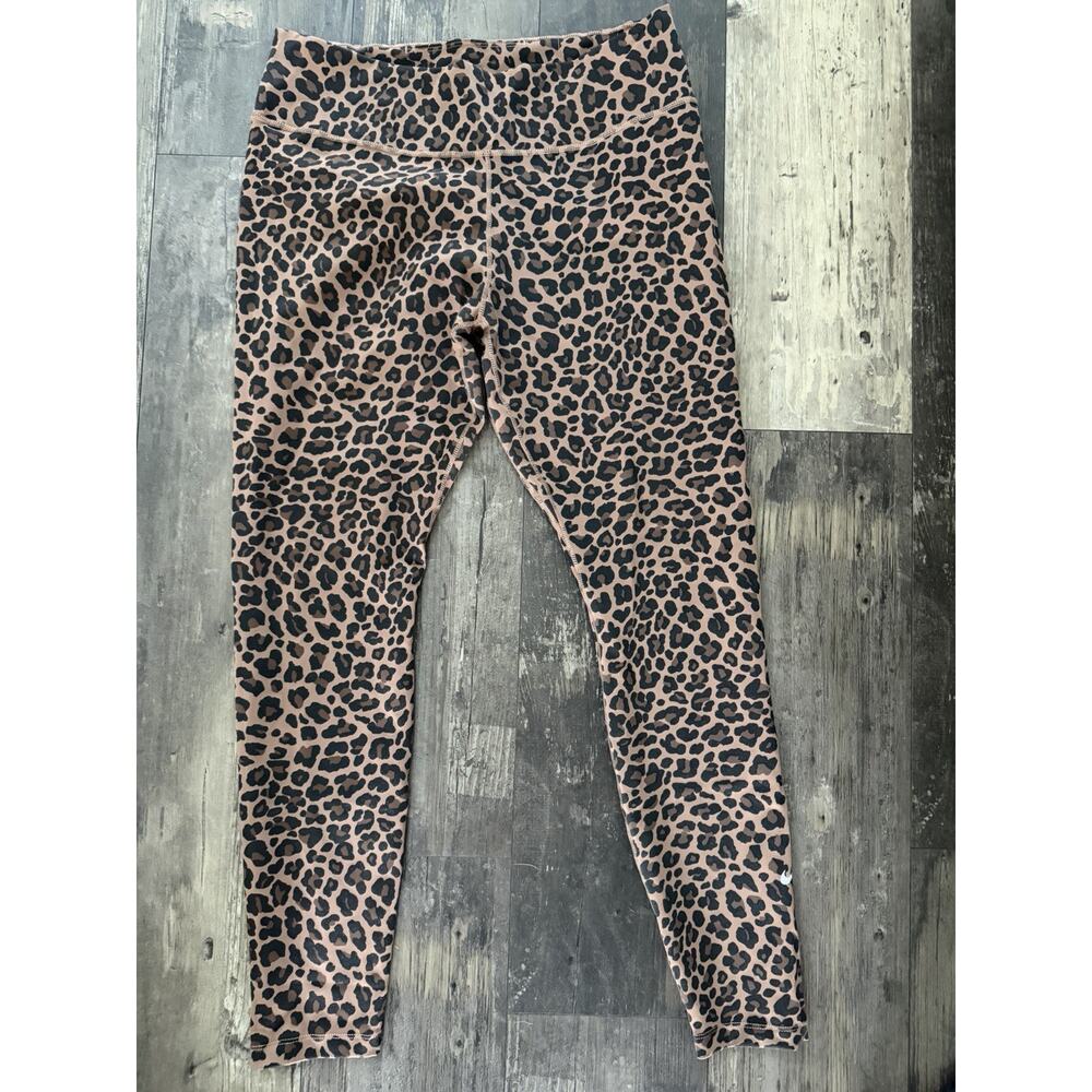 Nike One Dri-FIT Glitter Leopard Print Leggings Womens Large
